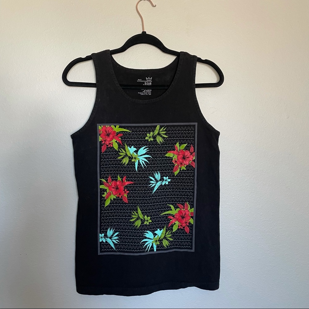 Blue Crown Men’s flower tank